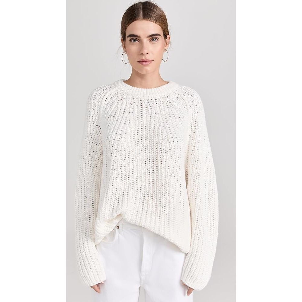 Free People Take Me Home Sweater White Size Small Chunky Knit